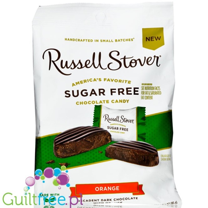 Russell Stover Sugar Free Decadent Dark Chocolate with Orange