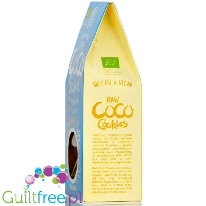 Diet Food Raw Coco, Jabłko - bio ciasteczka kokosowe z niskim indeksem glikiemicznym