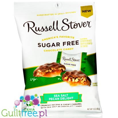 Russell Stover Sugar Free Peg Bag Candy, Sea Salt Pecan Delight