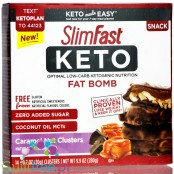 SlimFast Keto Fat Bomb Caramel Nut Cluster - keto snaki z MCT i stewią,14 szt