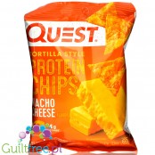 Quest Tortilla Chips, Nacho Cheese - chipsy proteinowe 18g białka, Ser & Pomidor