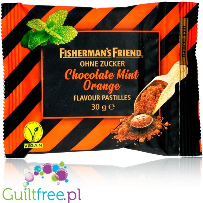 Fisherman's Friend Chocolate, Mint  & Orange - sugar free mint tabs