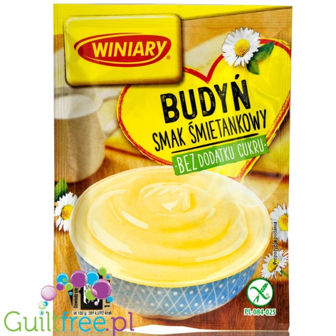 Winiary sugar free sweet cream pudding without sweeteners