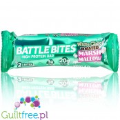 Battle Bites White Choc Toasted Marshmallow - podwójny baton białkowy z piankami marshmallow