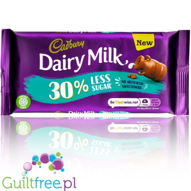 Cadbury Dairy Milk 30% less sugar chocolate