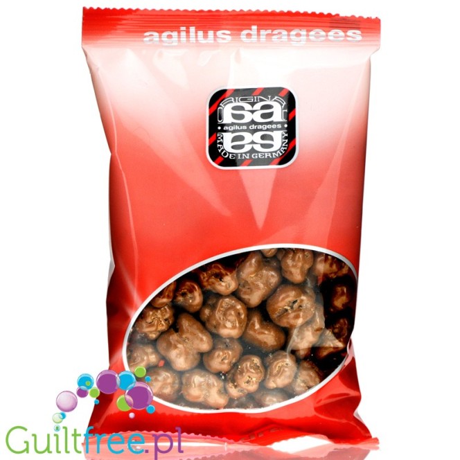 Agilus Dragees - no added sugar milk chocolate covered raisins