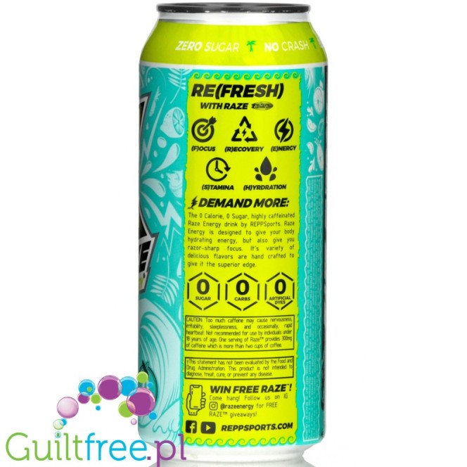 REPP Sports Raze Energy Baja Lime zero calorie energy drink