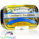 Grether's Pastilles Blackcurrant szwajcarskie cukierki bez cukru, Czarna Porzeczka