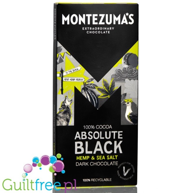 Montezuma's Absolute Black Hemp & Sea Salt 100% Cocoa Solids