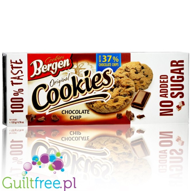 Bergen Chocolate Chip sugar free cookies with chocolate pieces