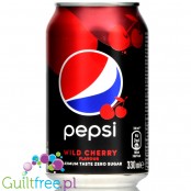 Pepsi Wild Cherry - wiśniowa Pepsi Max bez cukru, puszka