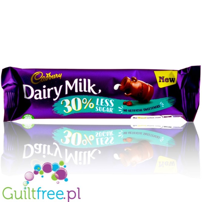 Cadbury Dairy Milk Bar 30% less sugar chocolate, no sweeteners