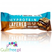 MyProtein 6 Layer Chocolate Sundae - sześciowarstwowy baton białkowy o smaku czekoladowego brownie z krówkami