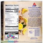 Atkins Snack Lemon Bar, protein bar, box of 5 bars