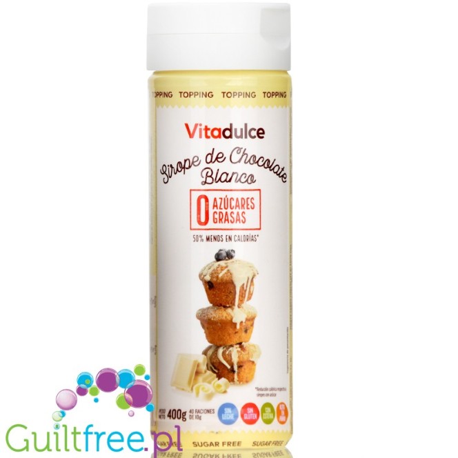 Vitadulce Sugar-Free White Chocolate Topping with no carbs, 150kcal