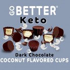Go Better Keto Cups, Dark Chocolate Coconut Flavored