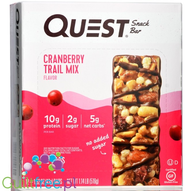 Quest Nutrition Snack Bar, Cranberry Trail Mix