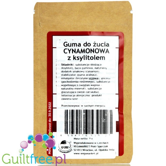 Hugo Cinnamon sugar free chewing gum with xylitol
