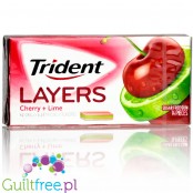 Trident Layers Cherry Lime trójwarstwowa guma bez cukru