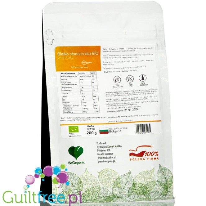 Ecoblic Organic Sunflower Protein Powder, gluten free