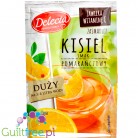 Delecta kisiel pomarańczowy bez cukru z witaminą C, duże opakowanie na 0,75L wody