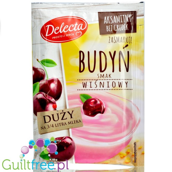 Delecta sugar free cherry pudding without sweeteners