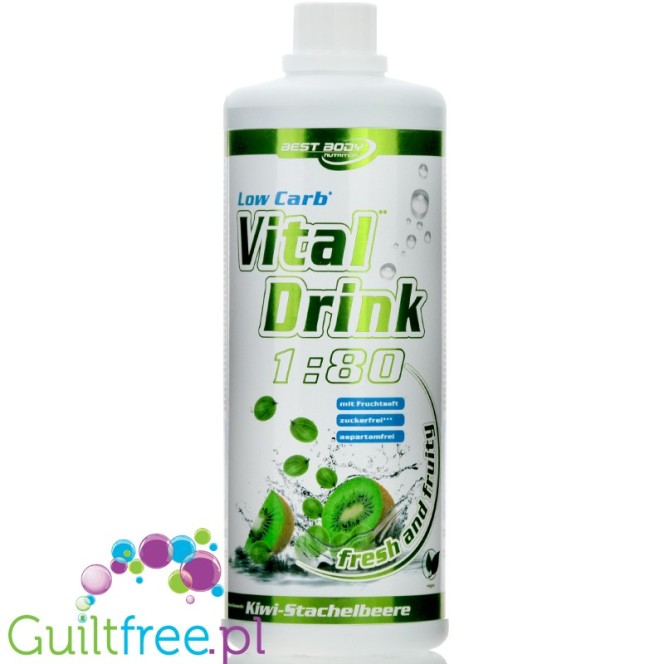 Vital Drink Kiwi Gooseberry 1L low carb concentrate
