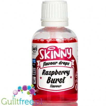 The Skinny Food Co Flavour Drops Rasberry Burst 50ml liquid sweetened flavoring drops