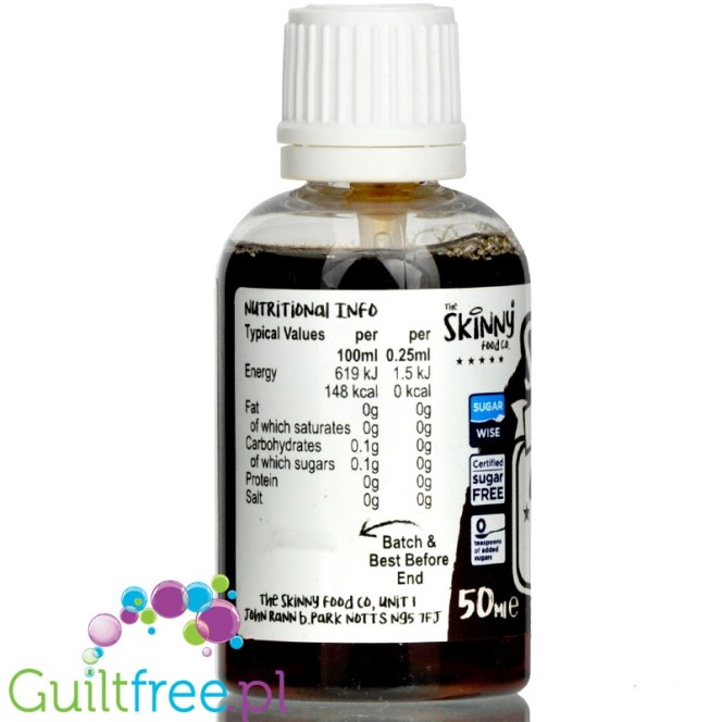 The Skinny Food Co Flavour Drops Chocolate Heaven 50ml liquid sweetened flavoring drops
