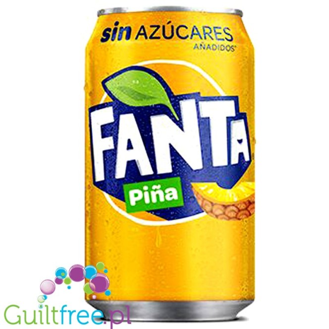Fanta Pineapple Zero no added sugar 4kcal, can