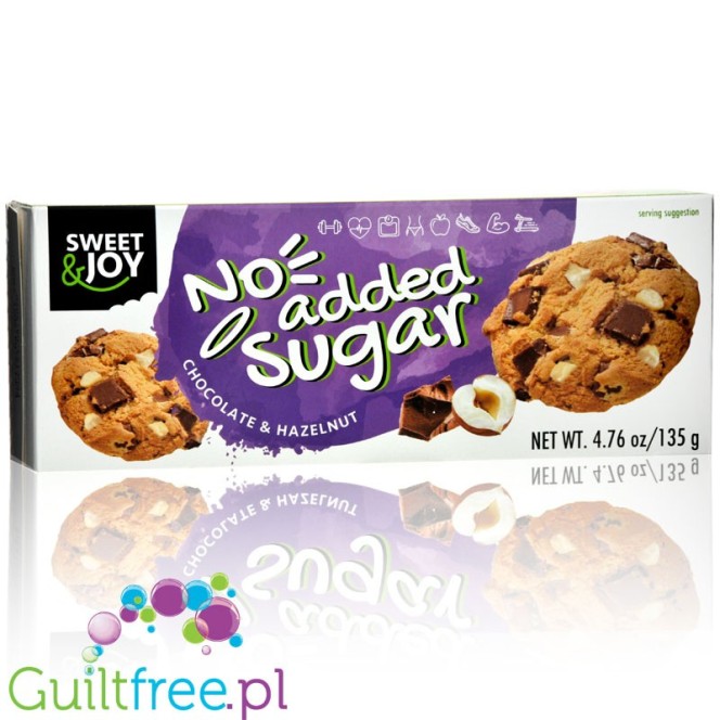 Sweet & Joy sugar free cookies with chocolate and hazelnuts
