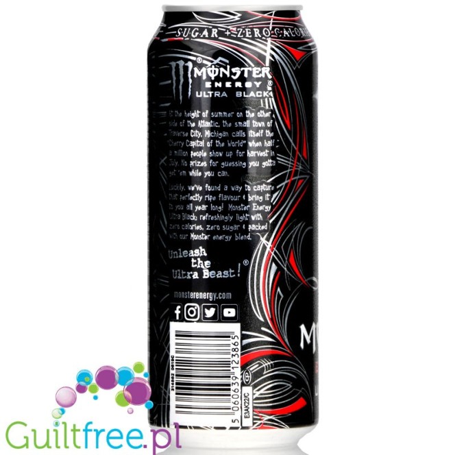 Monster Energy ® Ultra Black energy drink black cherry flavor