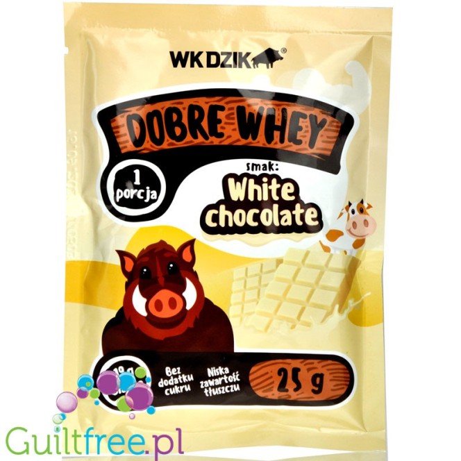 WK Dzik Dobre Whey, WPC 80 sachet 30g, White Chocolate