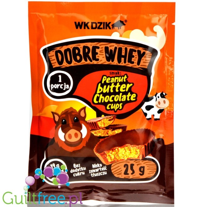 WK Dzik Dobre Whey, WPC 80 sachet 30g, Peanut Butter Chocolate Cups