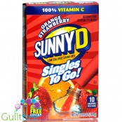 SunnyD Orange Strawberry Singles to Go - saszetki bez cukru, napój instant, Pomarańcza