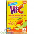 Hi-C Mashin’ Mango Melon Singles To Go 0.72oz (20.4g), sugar free instant sachets
