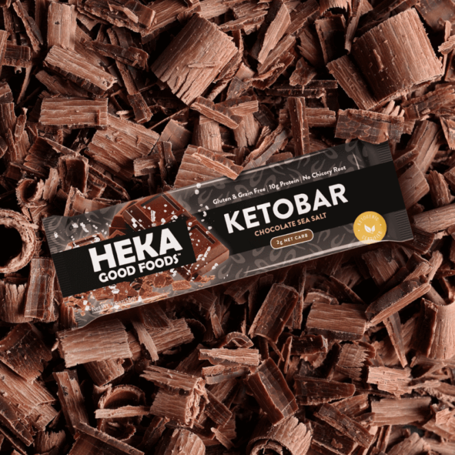 Heka Good Foods Keto Bar, Chocolate Sea Salt