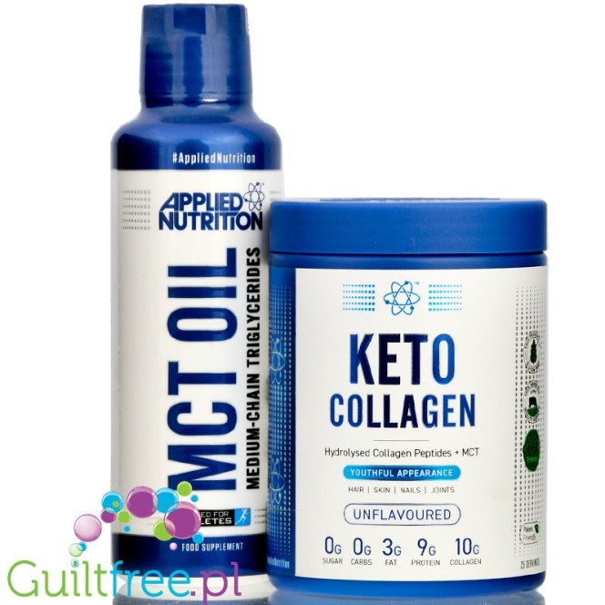 Applied Keto Combo, Keto Collagen 325g & MCT Oil 490ml