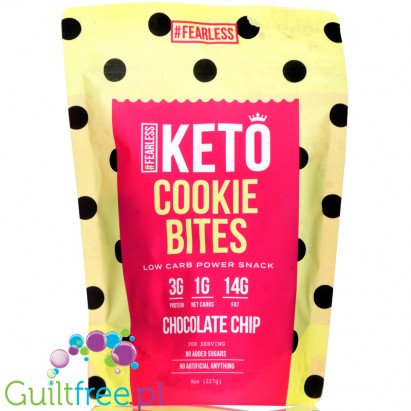 Fearless Keto Cookie Bites, Chocolate Chip 8 oz