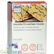 Dieti Snack Proteinowe wafle z kremem o smaku truskawkowym  15g białka /2 sztuki/