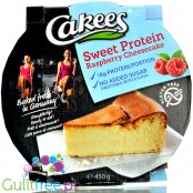 Cakees Sweet Protein Cheesecake, Raspberry 0,45KG - gotowy sernik proteinowy z malinami, duża blacha