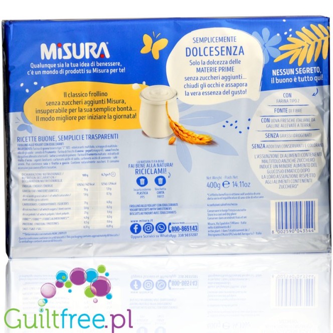 Misura sugar free yoghurt cookies
