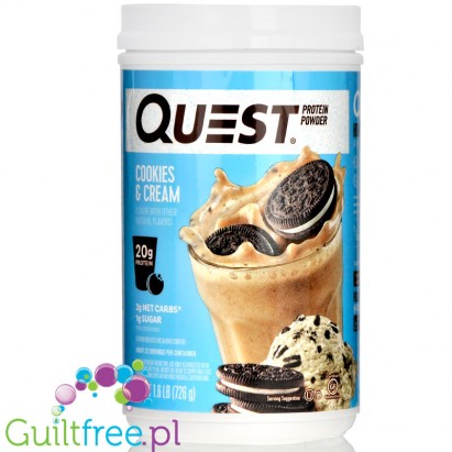 Quest Protein Powder, Cookies & Cream Flavor Food Supplement Powder with Sweetener