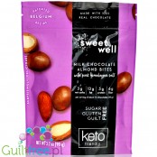 Sweetwell Keto Friendly Chocolate Bites, Milk Chocolate Almond 3.2 oz