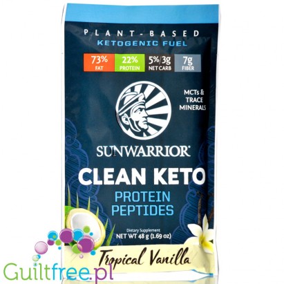 Sunwarrior Clean Keto Tropical Vanilla sachet 48g
