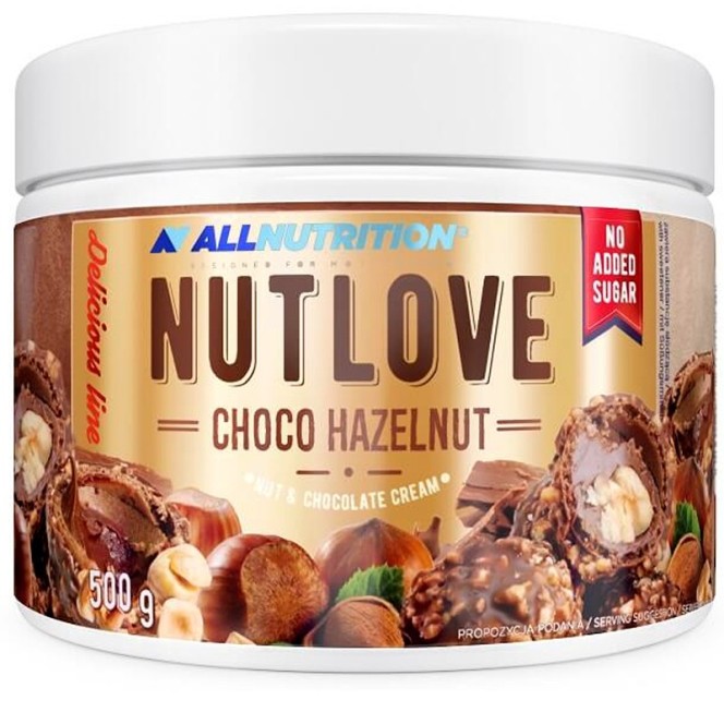 AllNutrition NUTLOVE Rocher Choco Hazelnut - krem mleczno-czekoladowy bez cukru z prażonymi orzechami