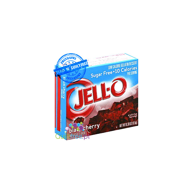 Jell-O low-calorie gelatin dessert black cherry flavor - low-calorie jelly without sugar with cherry flavor