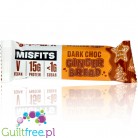 MisFits Plant Gingerbread Dark Chocolate - triple layered vegan protein bar