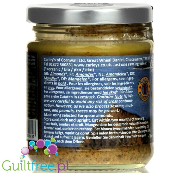 Carley's Organic Raw Whole Almond Butter