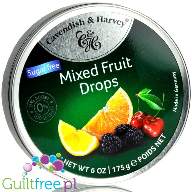 Cavendish & Harvey DROPS Sugar Free Mixed Fruit 175g